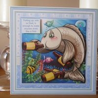 No Wonder We Drink Like Fish 8x8 Decoupage Mini Kit by Deborah McLuckie