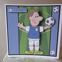Football Crazy Blue Mini Kit Birthday/Fathers Day by Deborah McLuckie