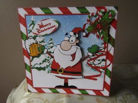Merry blitzmas Santa by Deborah McLuckie