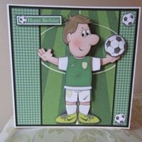 Football Crazy Green Mini Kit Birthday/Fathers Day by Deborah McLuckie
