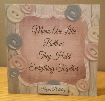 Mums Are Like Buttons 8x8 by Deborah McLuckie
