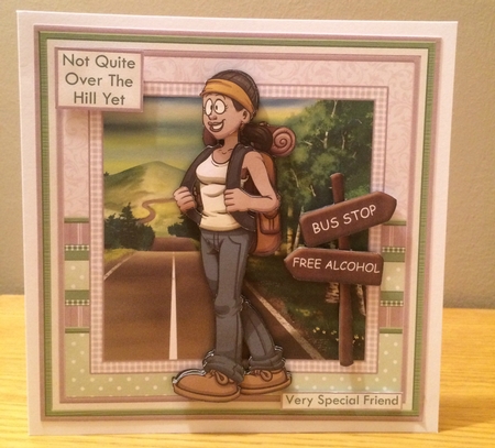 HIKING HUMOUR 7.5 Decoupage & Insert Mini Kit by Deborah McLuckie