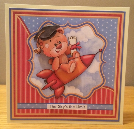 GRADUATION THE SKYS THE LIMIT 7.5 Decoupage & Insert Mini Kit by Deborah McLuckie