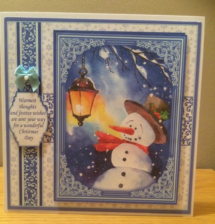 BLUE CHRISTMAS 7.8 Quick Layer Cards or Decoupage Bumper Kit by Deborah McLuckie