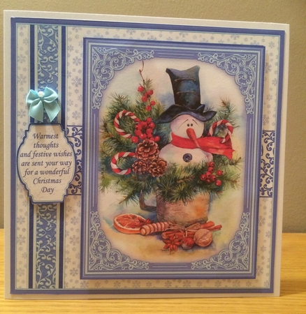 BLUE CHRISTMAS 7.8 Quick Layer Cards or Decoupage Bumper Kit by Deborah McLuckie