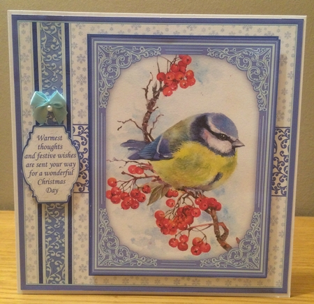 BLUE CHRISTMAS 7.8 Quick Layer Cards or Decoupage Bumper Kit by Deborah McLuckie