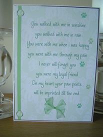 Loss of a Dog Sympathy Card by Deborah McLuckie