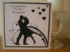 Congratulations on Your Engagement 8x8 Black & White Topper by Deborah McLuckie