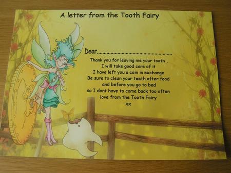 A Letter from the Tooth Fairy by Deborah McLuckie