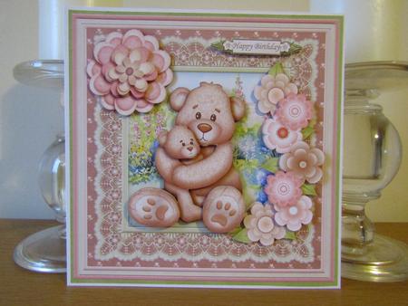 Mummy Hugs 8x8 Card Topper & Decoupage by Deborah McLuckie