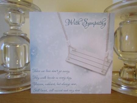 Those We Love Don't Go Away Male Sympathy Card by Deborah McLuckie