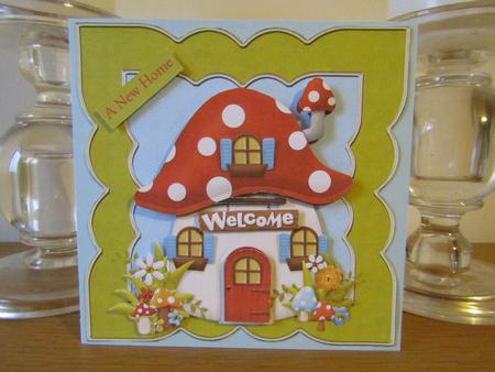 New Home 6x6 Card with Decoupage by Deborah McLuckie