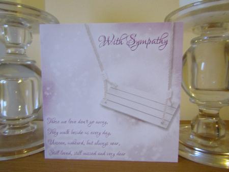 Those We Love Don't Go Away Female Sympathy Card by Deborah McLuckie