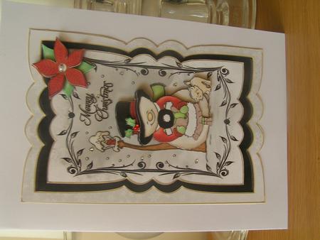 Snowman Hugs Scalloped Card Kit by Deborah McLuckie