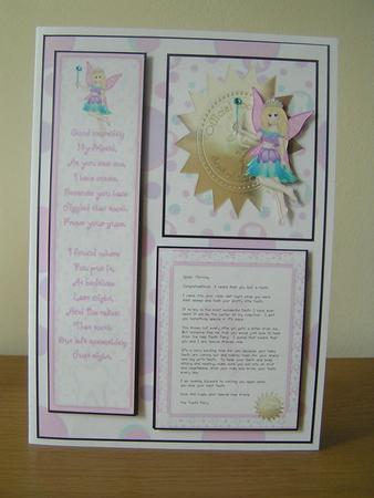 Tooth Fairy Girl Card Front by Deborah McLuckie