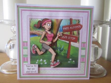 Jogging Humour 8x8 Decoupage Mini Kit by Deborah McLuckie