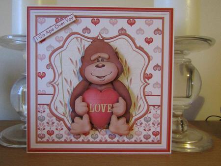 I Go Ape Over You 8x8 Mini Kit & Decoupage by Deborah McLuckie