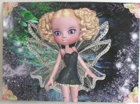 Fairy Fireworks A4 Card Front by Debbie Porter