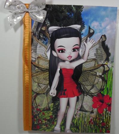 Scarlet Fairy A4 Card Front by Debbie Porter
