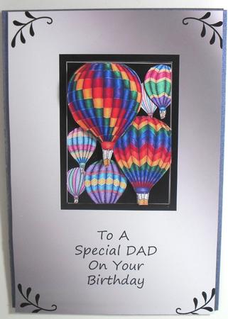 Hot Air Balloons Decoupage - Dad Birthday by Debbie Porter