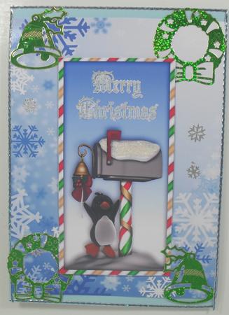 A4 Merry Christmas Penquin by Debbie Porter