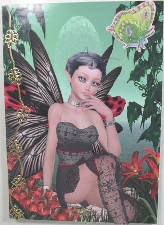 Ladybird Fairy A4 Card Front #1 by Debbie Porter