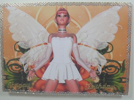 Candace Fairy A4 Card Front by Debbie Porter