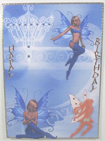 Pretty Little Faeries on a Staircase A4 Topper by Debbie Porter