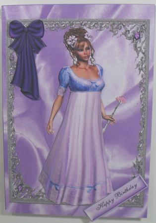 Beautiful Lady in Silver Jewelled Frame by Debbie Porter