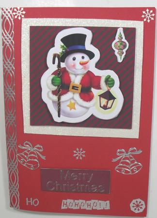 Snowman with Lantern by Debbie Porter