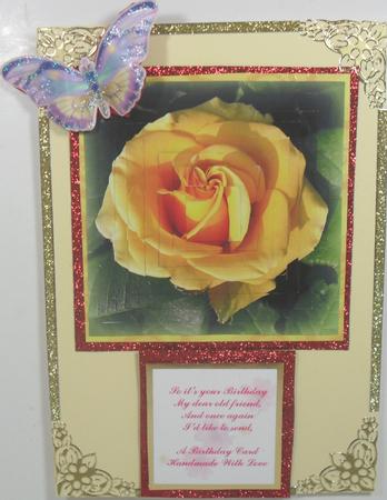 Single Yellow Rose - Pyramid by Debbie Porter