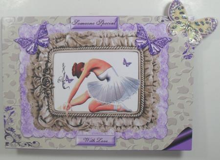 Beautiful Ballerina in Frill Frame A4 Topper by Debbie Porter