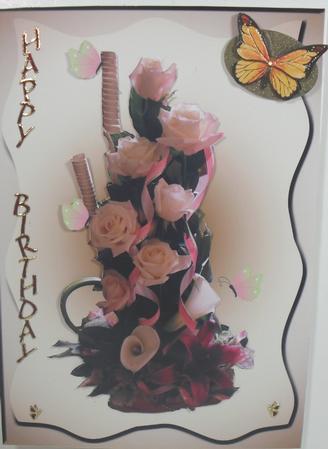 A4 "exclusive" Wavy Edge Double Layered Card by Debbie Porter
