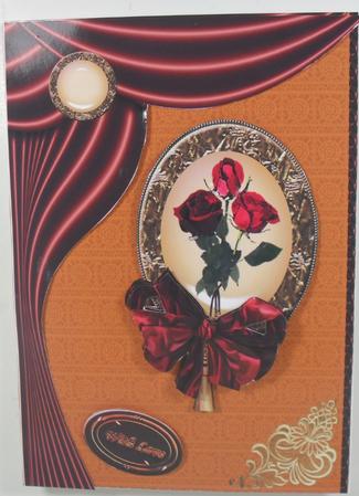 Theatrical Red Roses on a Cameo by Debbie Porter