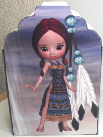 Cute Native American Girl Tag Box by Debbie Porter
