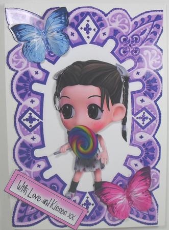 As Cute as a Button! with Rainbow Butterflies by Debbie Porter
