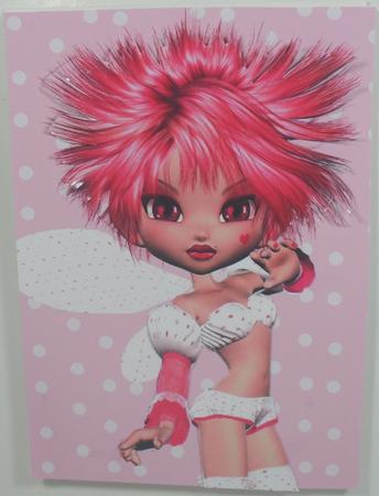 Cherry Pop Fairy A4 Card Front 1 by Debbie Porter