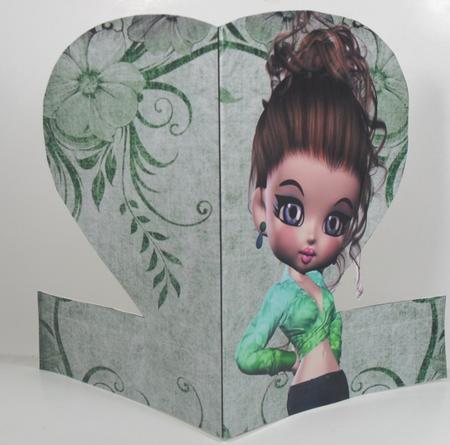 Eliza Shaped A5 Print and Fold Card by Debbie Porter