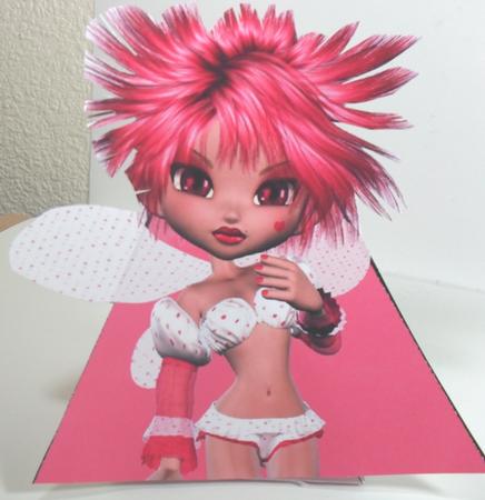 Cherry Pop Fairy 3D Pyramid Triangle Card Kit by Debbie Porter