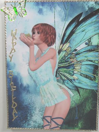 Chasing Princes A4 Card Front Fairy by Debbie Porter