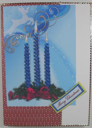 Christmas Candels Blue by Debbie Porter