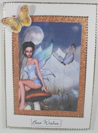 Blue Butterfly Fairy Pyrimage by Debbie Porter