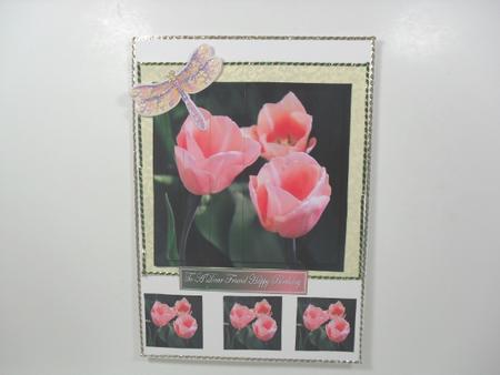 A5 Tulips Side Stacker and Pryamage by Debbie Porter