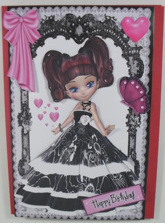 Pretty Little Lady in Lace Frame by Debbie Porter