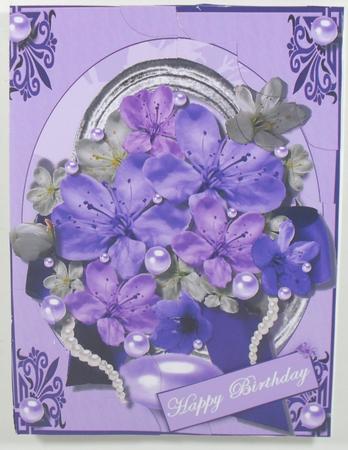 Purple Cream and Lilac Blossom by Debbie Porter