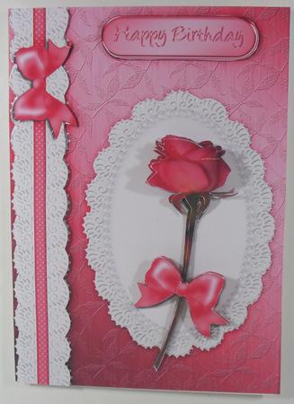 A4 Rose, Lace and Pearls 3D Decoupage Kit by Debbie Porter