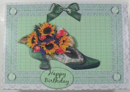 Sunflower & Rose in a Vintage Shoe Step by Step by Debbie Porter