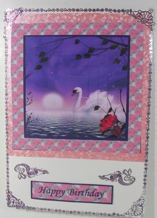 Swan Sunset Pyramid Sheet by Debbie Porter