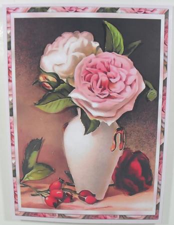 Full Bloom A5 Card Front by Debbie Porter