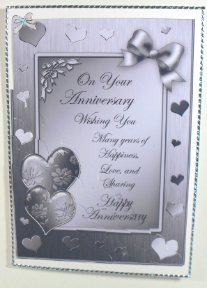 Elegant Romance Greeting Quick Card Corner Side Stacker by Debbie Porter